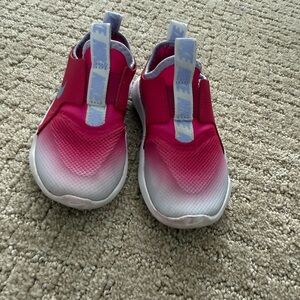 Nike Kids Pink and White Slip-On Sneakers